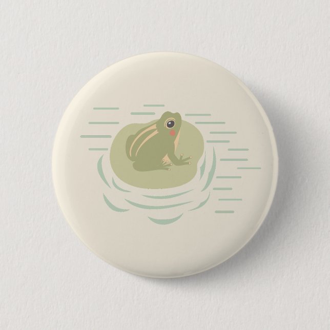  Soft Jungle Frogs & Birds 6 Cm Round Badge (Front)