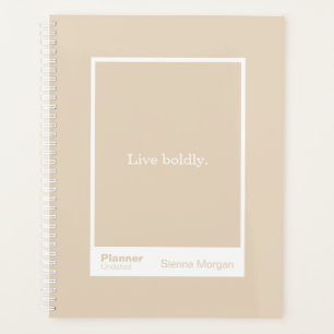 Soft Khaki/Beige Block Quote   Fully Customisable Planner
