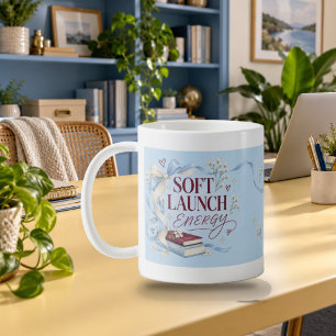Soft Launch Energy Serif Script Typography Mug