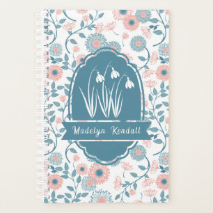 Soft Laurentian Floral Custom Name Planner