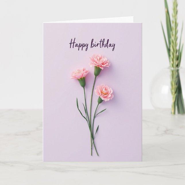 Soft Lavender Birthday Card (Front)