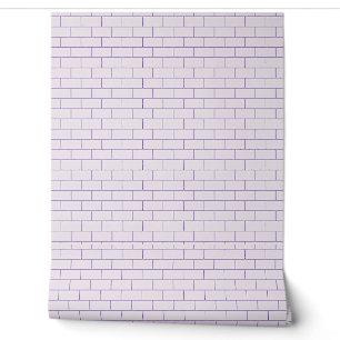 Soft Lavender Brick Pattern Design Wallpaper