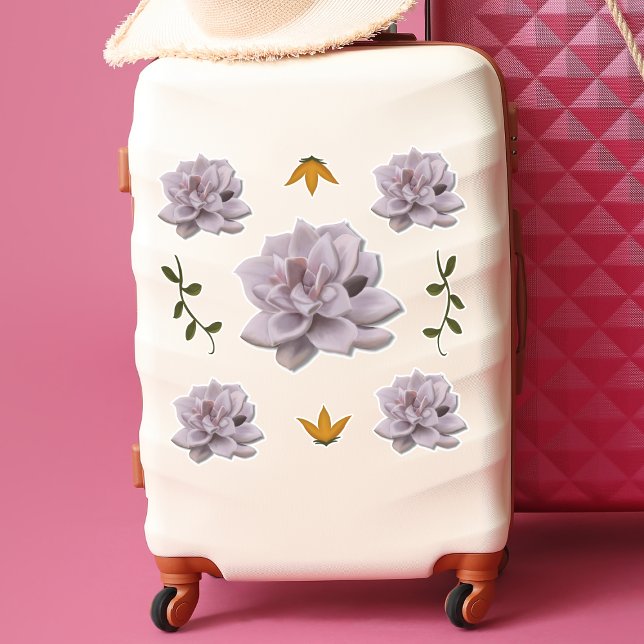 Soft Lavender Echeveria Hand-Drawn Succulent (Creator Uploaded)