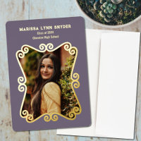 Soft Lavender Graduation Announcement Invite