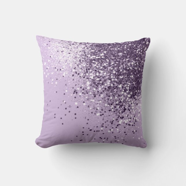 Soft Lavender Lady Glitter #1 (Faux Glitter) #art Cushion (Front)