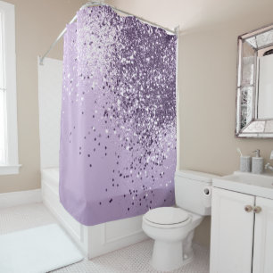 Soft Lavender Lady Glitter #1 (Faux Glitter) #art  Shower Curtain