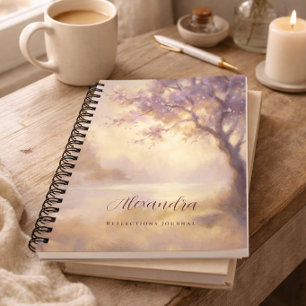 Soft Lavender Nature Aesthetic Reflections Journal