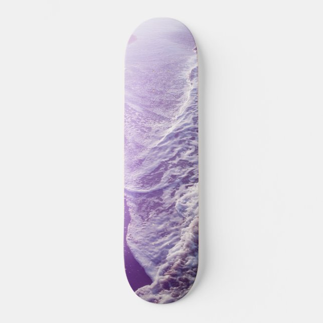 Soft Lavender Purple Ocean Dream Waves #1 #water  Skateboard (Front)