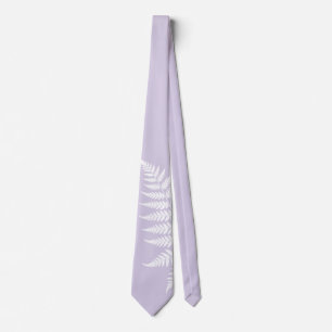 Soft Lavender White Fern Simply Elegant Wedding Tie