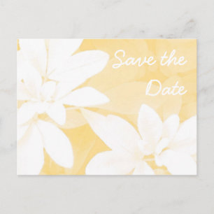 Soft Leaves Gold 'Save the Date' postcard