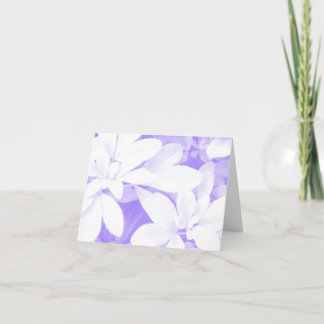 Soft Leaves Purple 'Thank You' note card