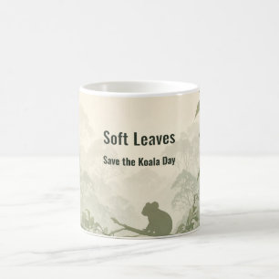 Soft Leaves Save the Koala Day Mug