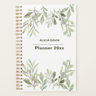 Soft Leaves Undated  | your name Planner