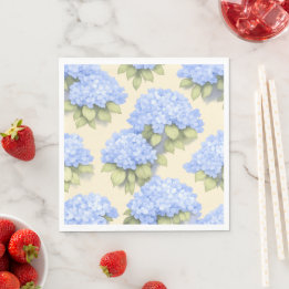 Soft Lemo Blue Hydrangea Standard Luncheon Napkins