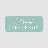 Soft Lichen Green Modern Handwritten Business