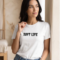 Soft Life Aesthetic White Graphic T-Shirt | Minima
