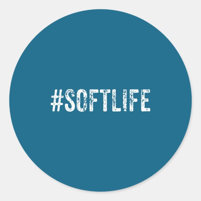 Soft Life Dont Stress Stress Softlife Softli  Classic Round Sticker (Front)
