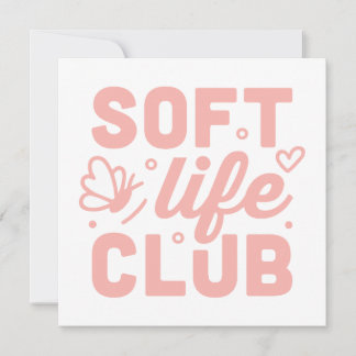 Soft life girls club pink card