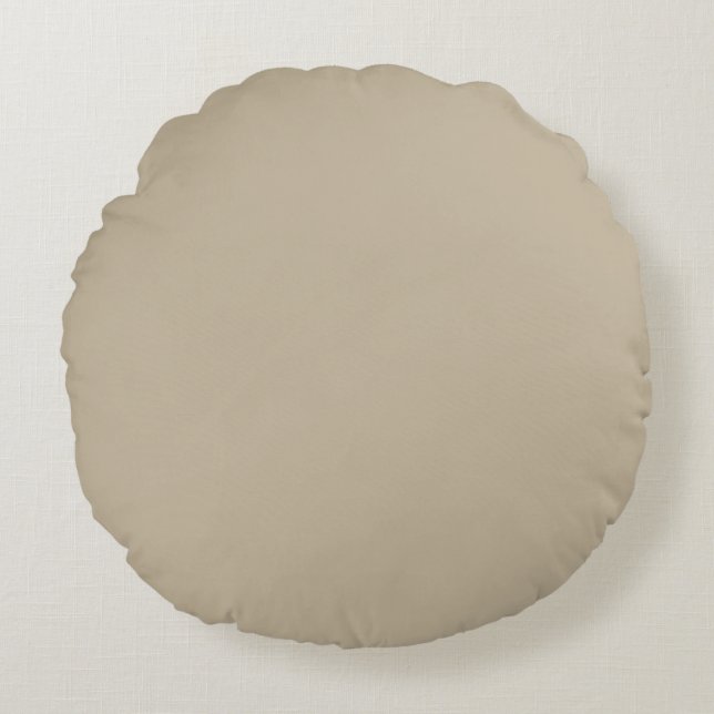 Soft Light Beige Background – Wedding Design Round Cushion (Front)
