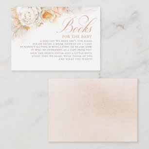 Soft Light Flowers Elegant Books For Baby Enclosure Card