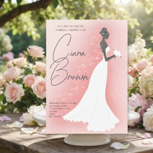 Soft Light Pink Bridal Shower Invitation