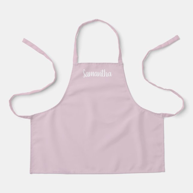 Soft Light Pink Personalised Apron (Front)