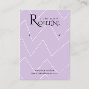 Soft Light Purple Geometric jewlery display Business Card