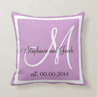 Soft Light Purple Lavender Wedding keepsake pillow