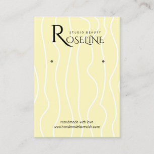 Soft Light Yellow Geometric jewlery display Business Card