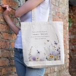Soft Lilac Wildflower Butterfly Garden Wedding Tote Bag<br><div class="desc">If you need any other matching product or customisation,  kindly message via Zazzle.</div>