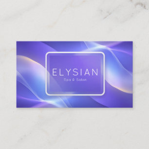 Soft Luminous Waves Periwinkle Abstract Business Card