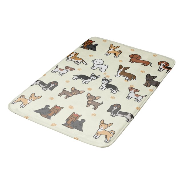  Soft Luxuriously Memory Foam, Dogs  Bath Mat (Angled)