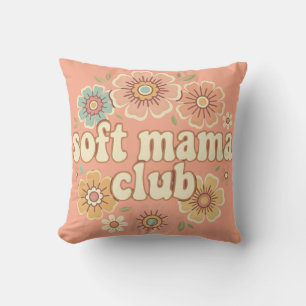 Soft Mama Club Retro Groovy Daisy Floral Design Cushion