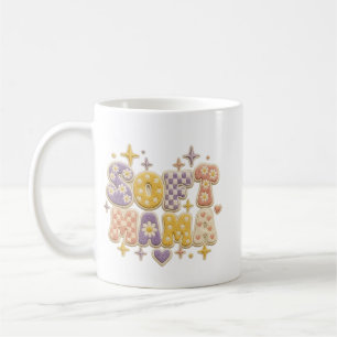 Soft Mama Pastel Floral Tufted Retro Mum Aesthetic Coffee Mug