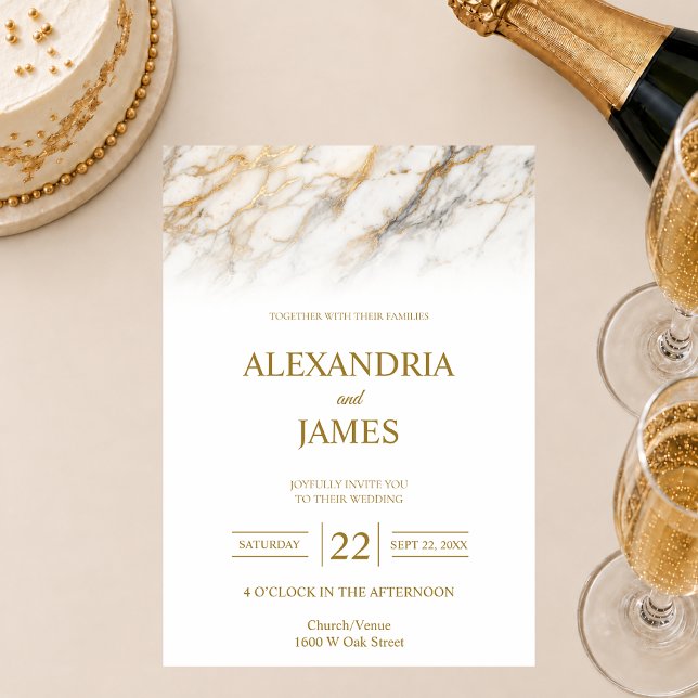 Soft Marble Fade Wedding Invitation (Creator Uploaded)
