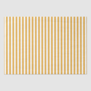 Soft Marigold Yellow Cabana Stripe Pattern Tissue Paper