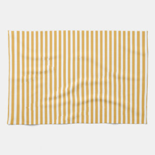 Soft Marigold Yellow Cabana Stripe Tea Towel