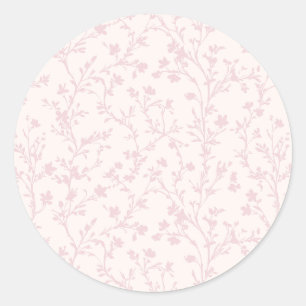 Soft Meadow Blush Pink - Neutral Classic Round Sticker