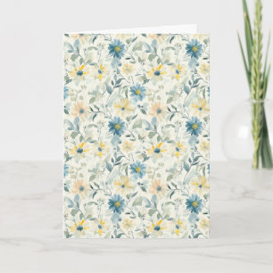 Soft Meadow Daisy Watercolor Birthday Card