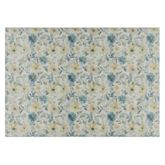 Soft Meadow Daisy Watercolor Cutting Board