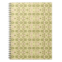 Soft Meadow Lattice Spiral Photo Notebook