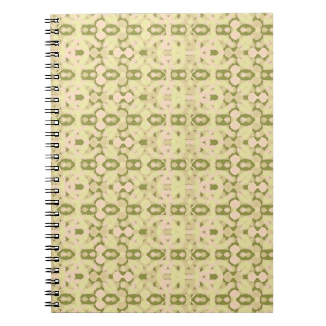 Soft Meadow Lattice Spiral Photo Notebook (Front)