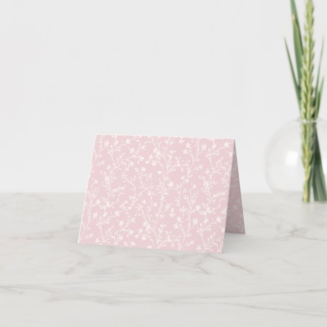 Soft Meadow Neutral - Blush Pink Thank You Card (Front)