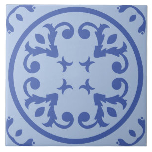 Soft Medallion Scroll Tile