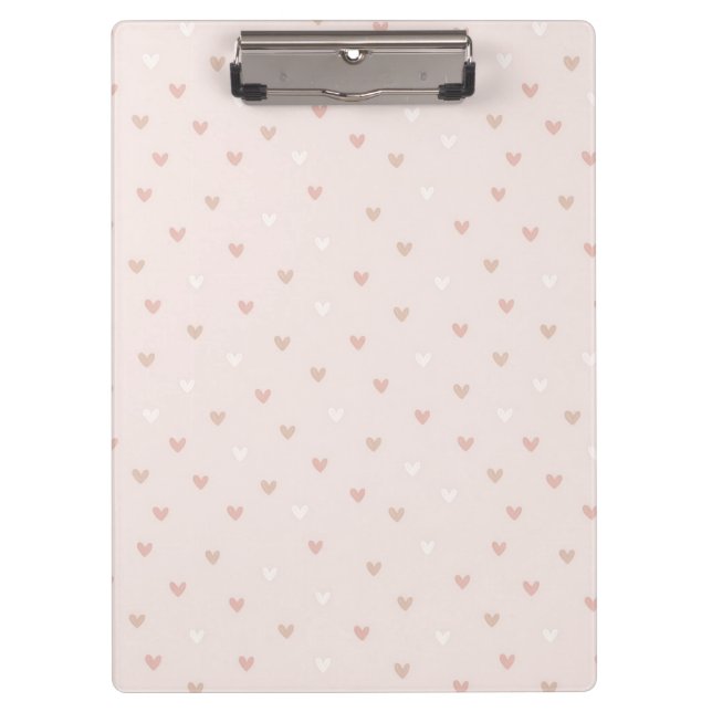 Soft Minimal Heart Pattern Clipboard (Front)