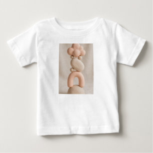Soft Minimalist Clay Totem Vertical Abstract Baby T-Shirt