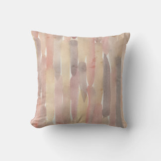 Soft Minimalist Watercolor Stripe Accent Pillow