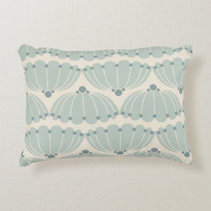 Soft Mint and Beige Scallop  Decorative Cushion