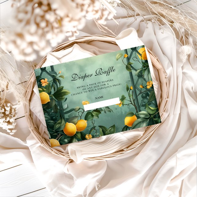 Soft Mint Citrus Diapper Raffle Enclosure Card (Creator Uploaded)