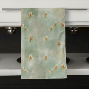 Soft mint watercolor bath towel 